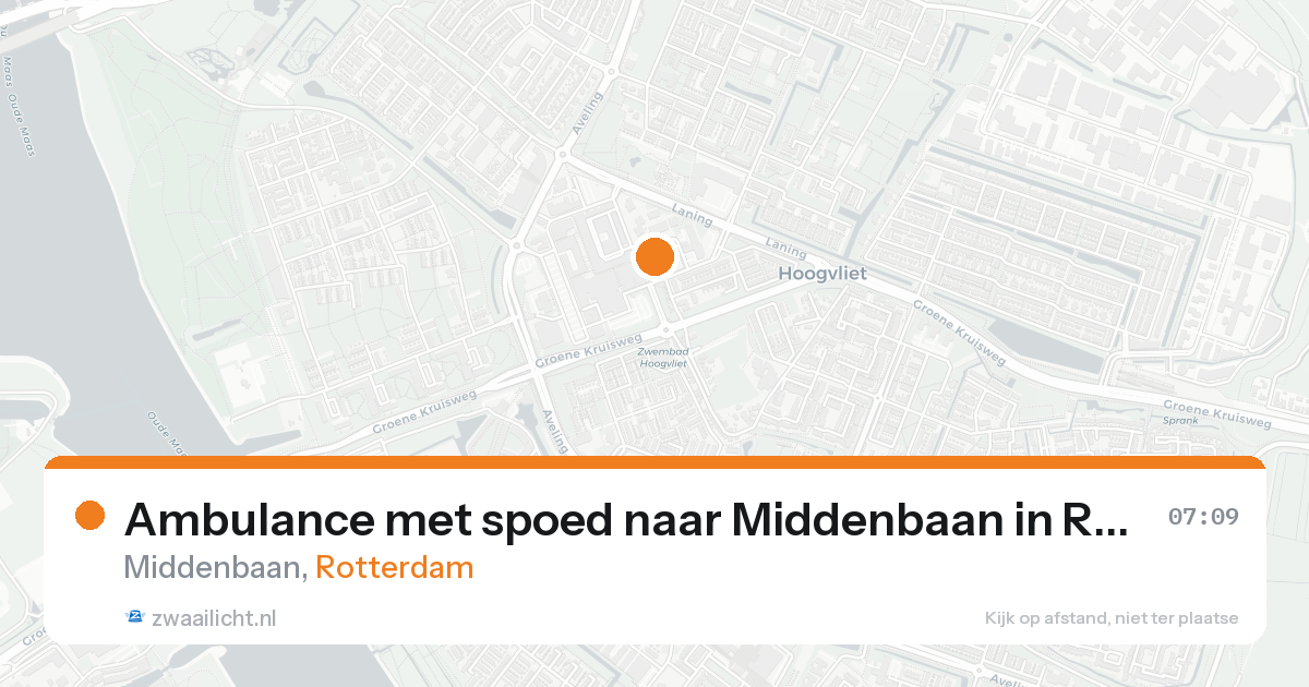 Ambulance met spoed naar Middenbaan in Rotterdam — 6 jul 2026