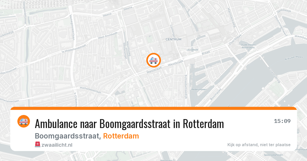 Ambulance naar Boomgaardsstraat in Rotterdam — 18 mei 2026