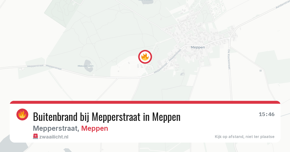 Buitenbrand bij Mepperstraat in Meppen — 19 feb 2026
