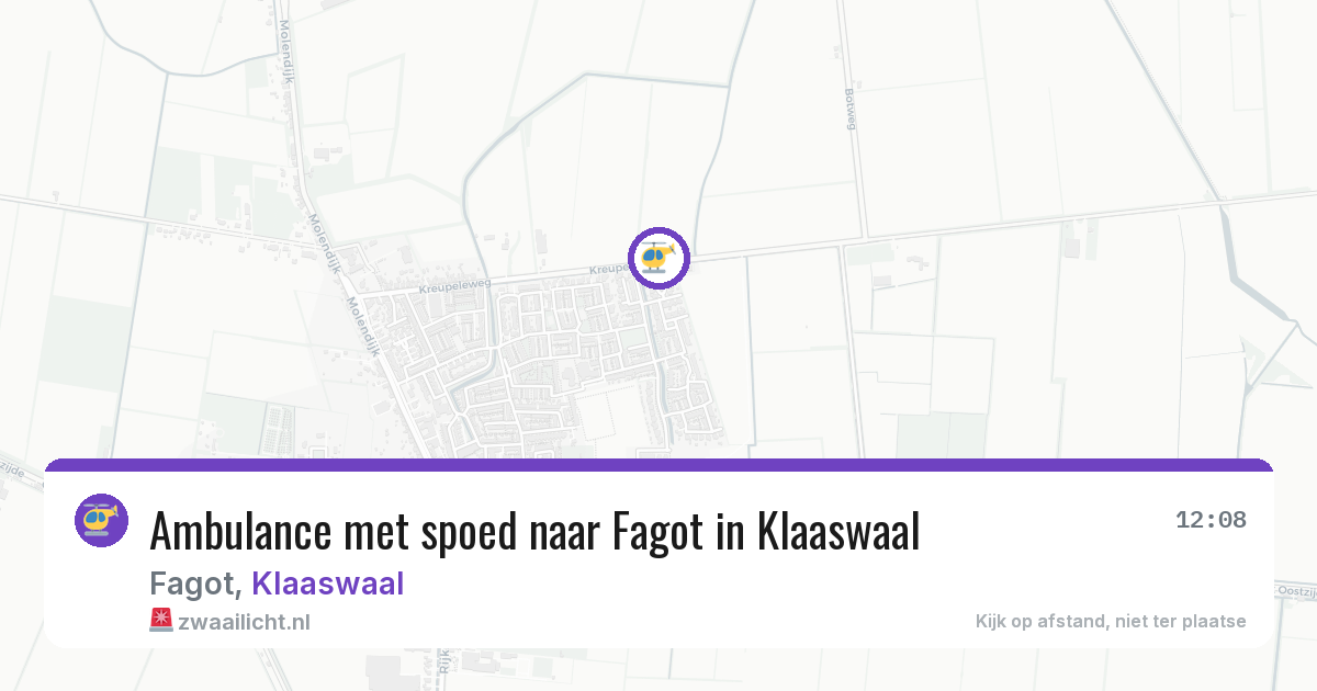 Ambulance met spoed naar Fagot in Klaaswaal — 17 jun 2026