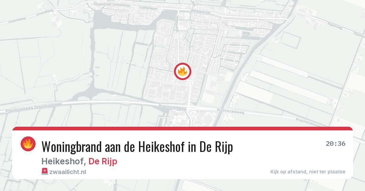 Woningbrand aan de Heikeshof in De Rijp — 3 apr 2026