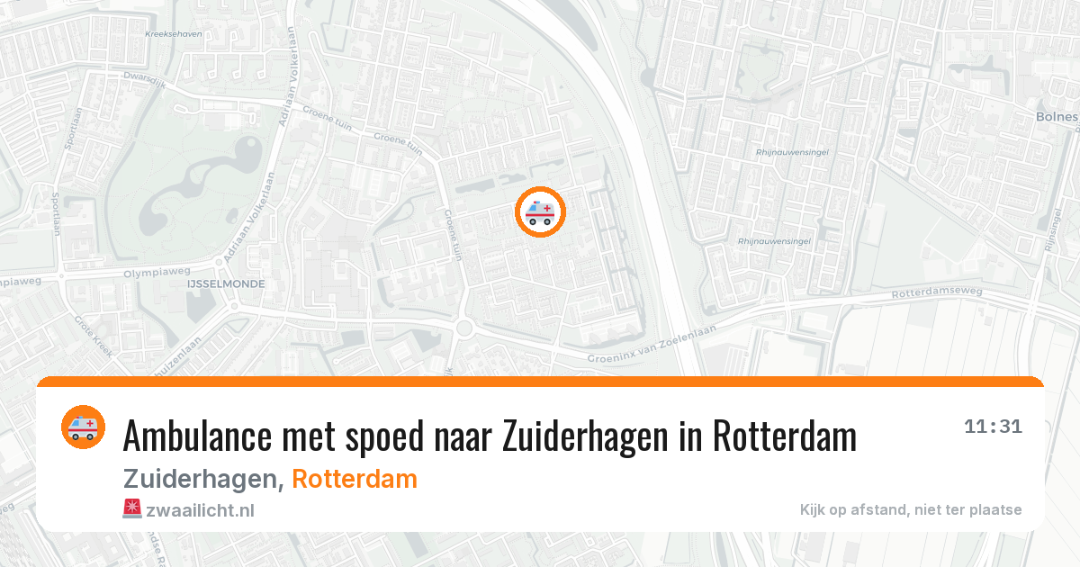 Ambulance met spoed naar Zuiderhagen in Rotterdam — 6 mei 2026