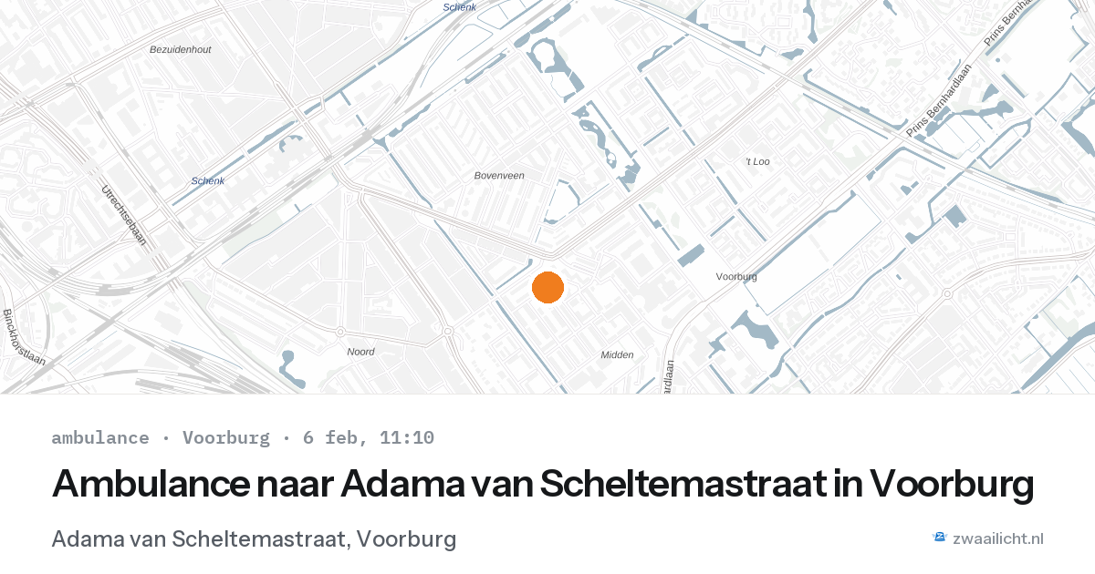 Ambulance naar Adama van Scheltemastraat in Voorburg — 6 feb 2026