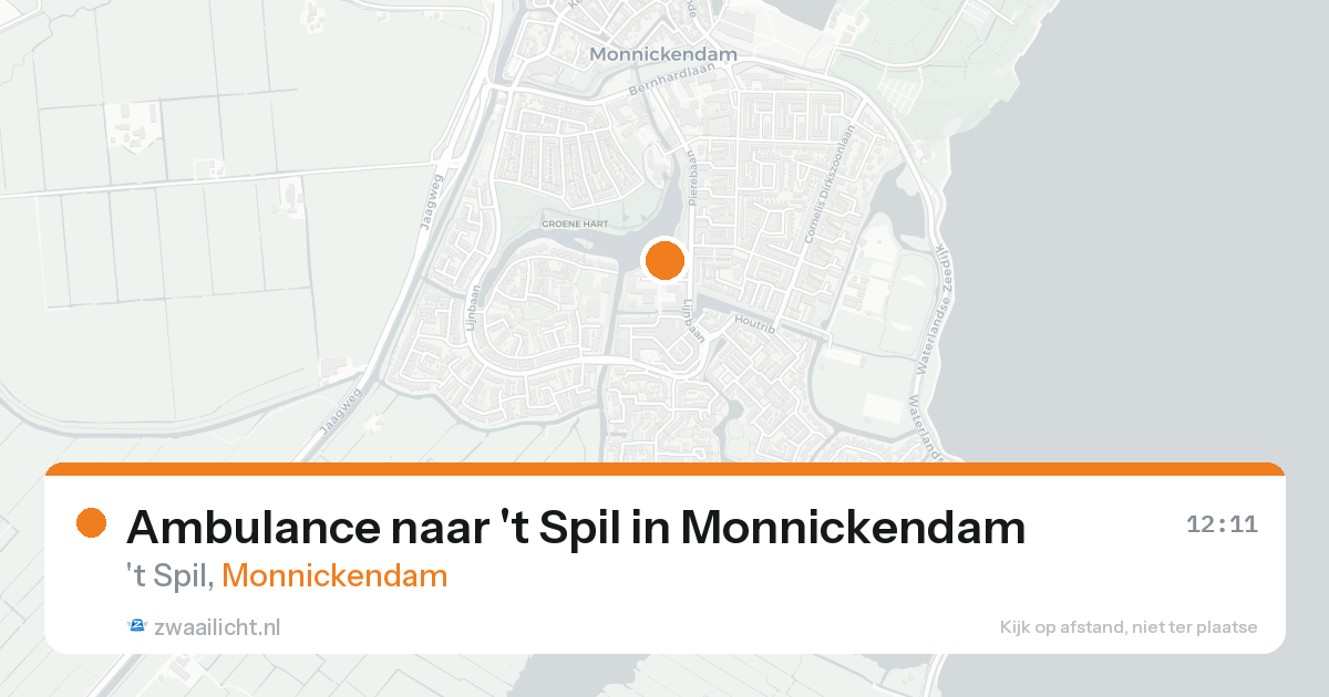 Ambulance naar 't Spil in Monnickendam — 24 aug 2026