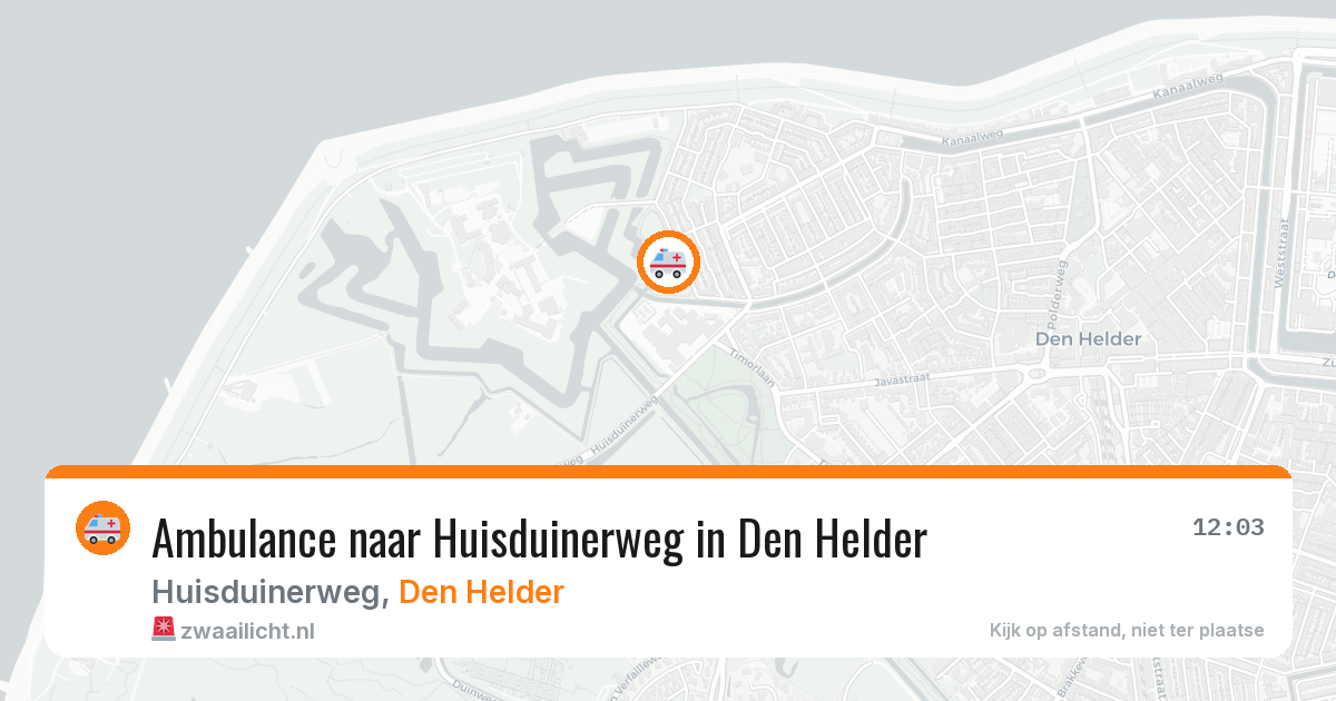 Ambulance naar Huisduinerweg in Den Helder — 30 mei 2026