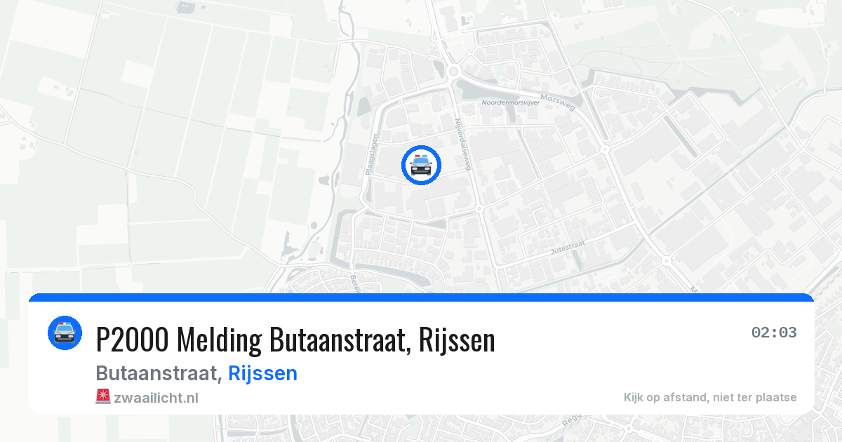 P2000 Melding Butaanstraat, Rijssen — 10 jul 2026