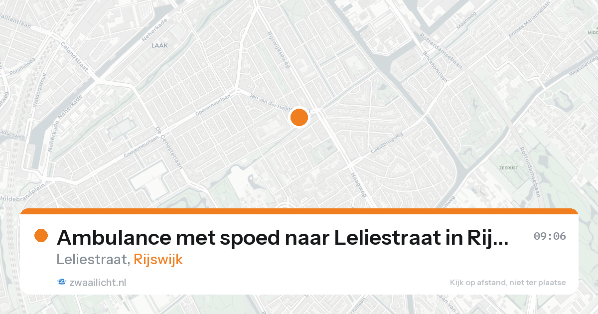 Ambulance met spoed naar Leliestraat in Rijswijk — 15 aug 2026