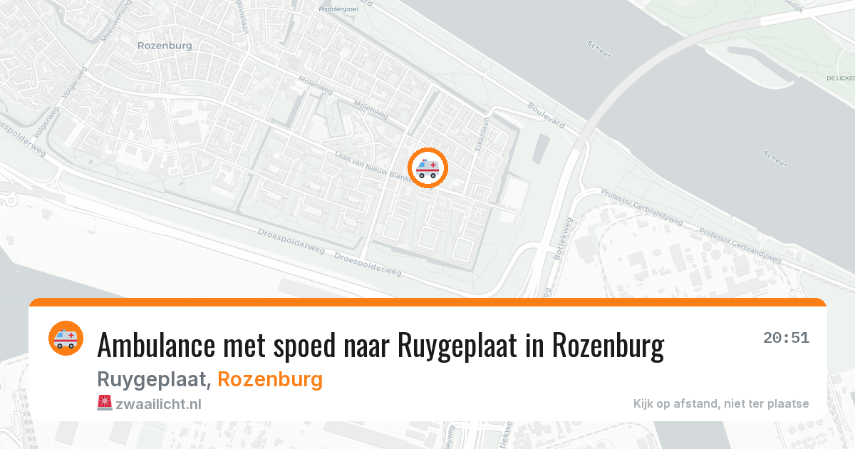 Ambulance met spoed naar Ruygeplaat in Rozenburg — 14 aug 2026
