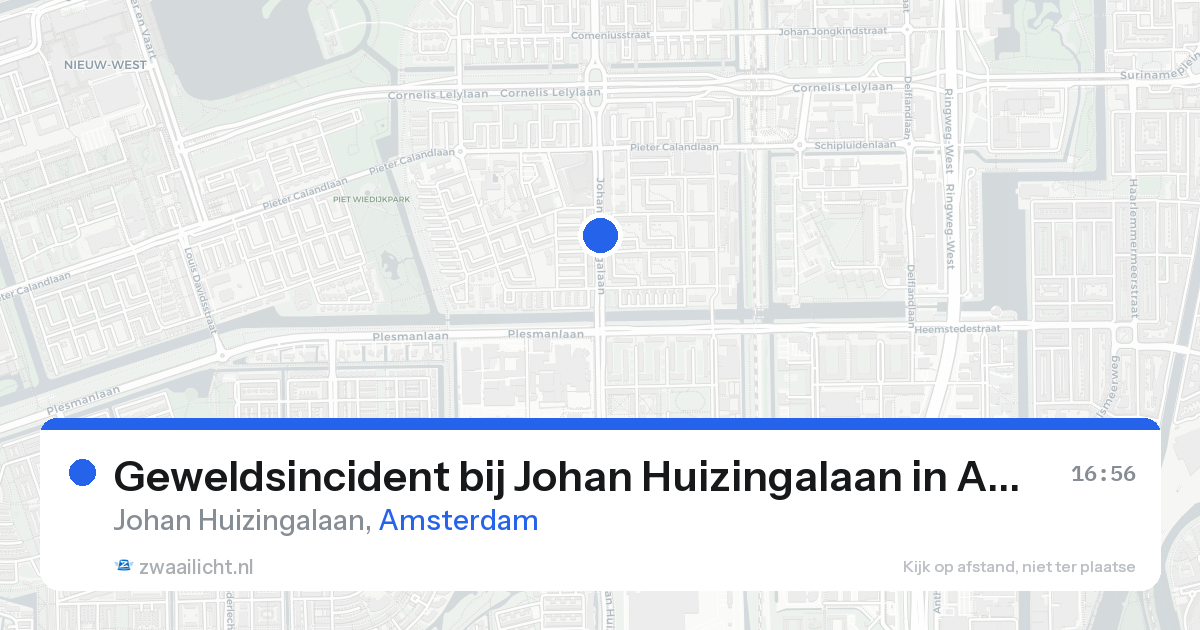 Geweldsincident bij Johan Huizingalaan in Amsterdam — 22 aug 2026