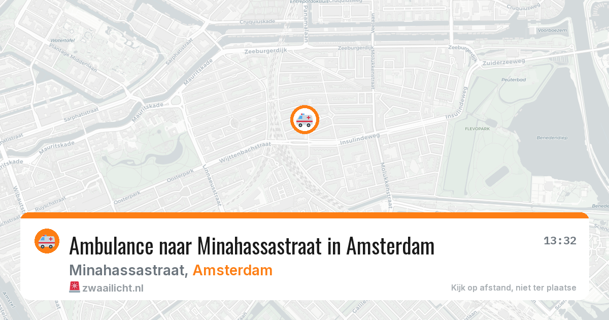 Ambulance naar Minahassastraat in Amsterdam — 29 mrt 2026