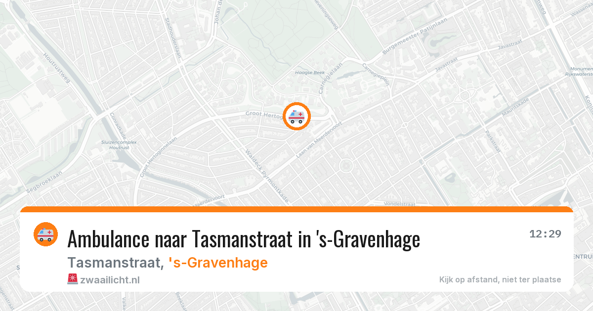 Ambulance naar Tasmanstraat in 's-Gravenhage — 29 jul 2026