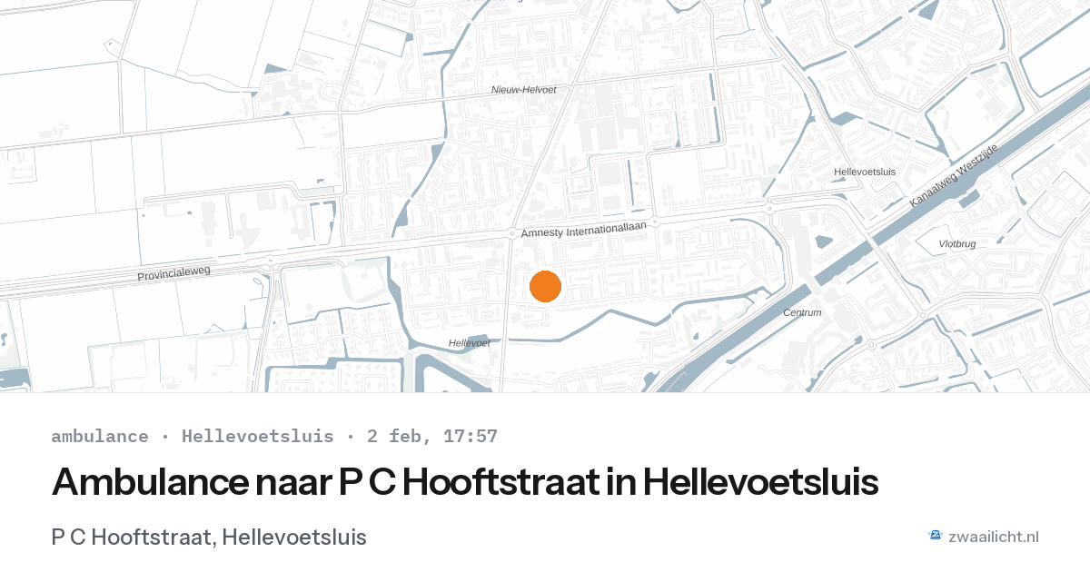 Ambulance naar P C Hooftstraat in Hellevoetsluis — 2 feb 2026
