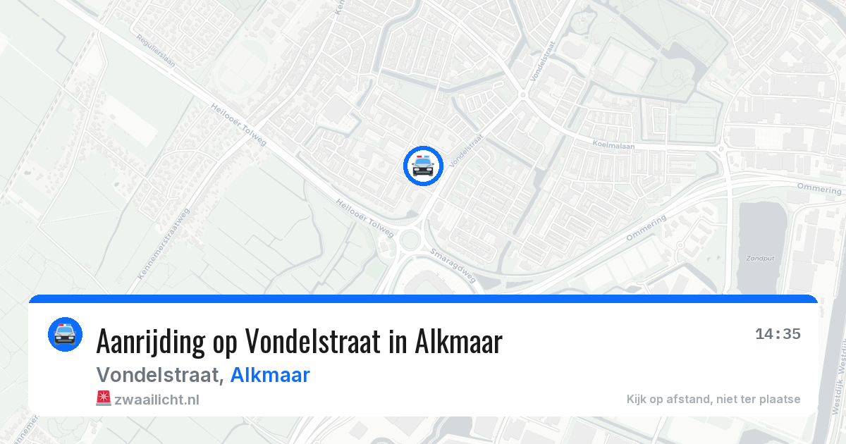 Aanrijding op Vondelstraat in Alkmaar — 19 mrt 2026