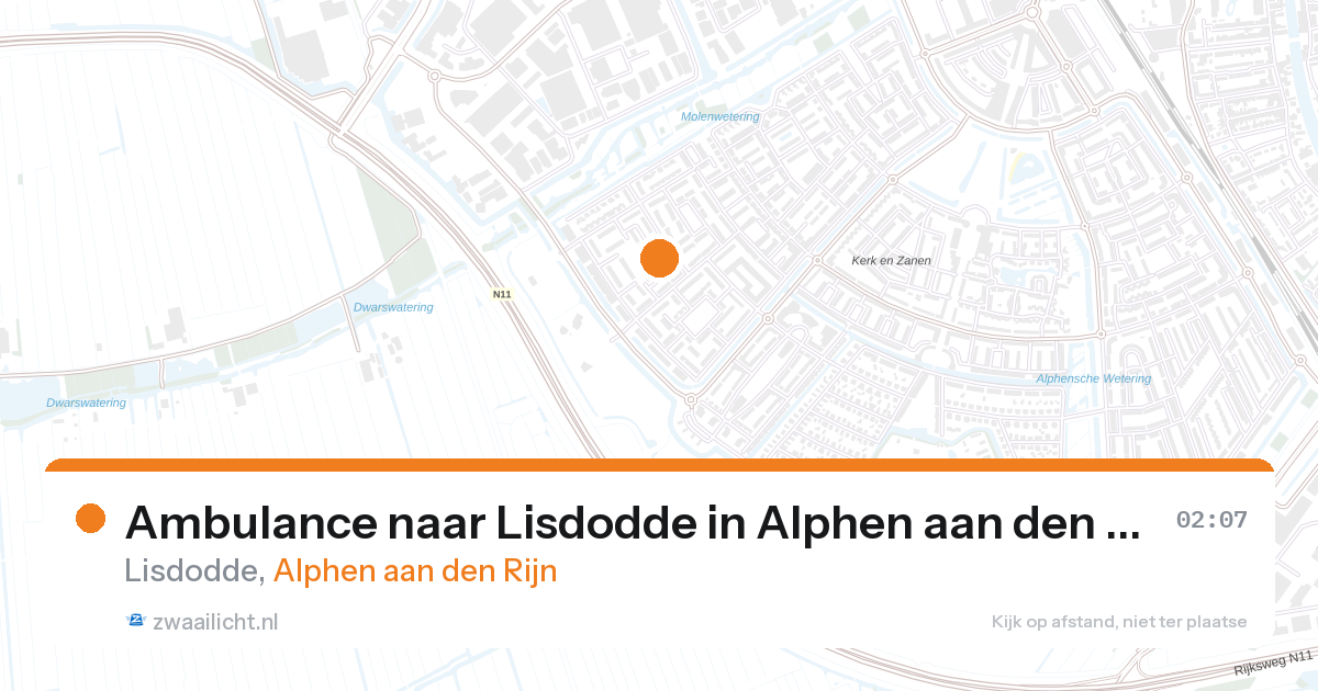 Ambulance naar Lisdodde in Alphen aan den Rijn — 28 aug 2026