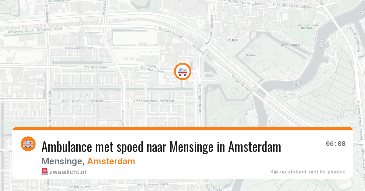 Ambulance met spoed naar Mensinge in Amsterdam — 9 mrt 2026