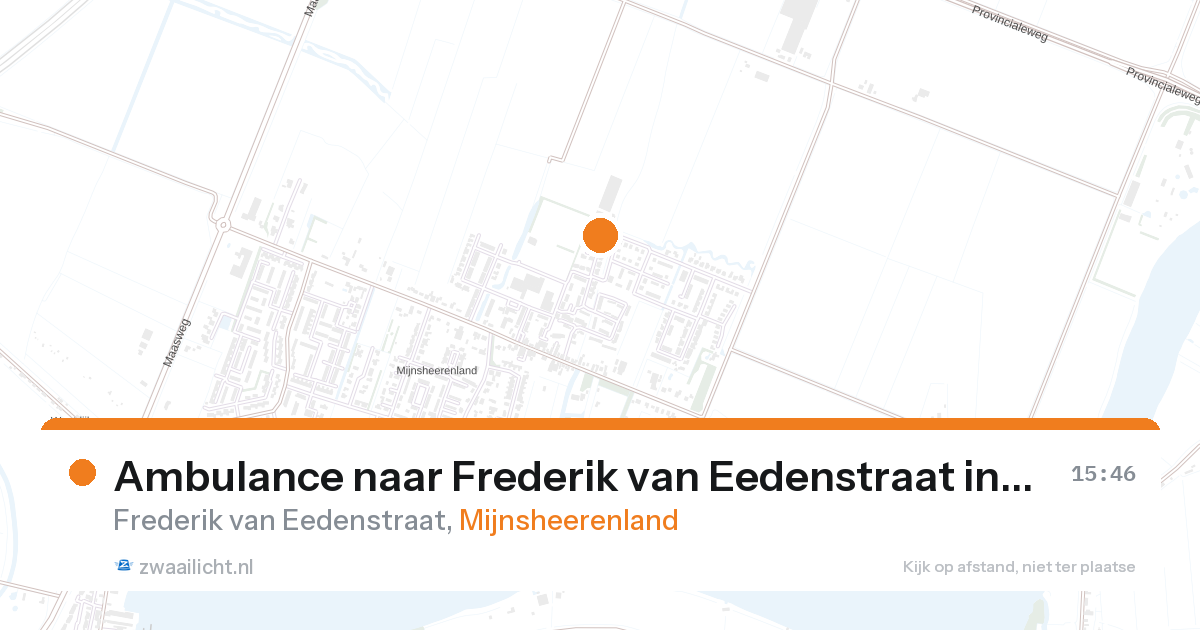 Ambulance naar Frederik van Eedenstraat in Mijnsheerenland — 27 aug 2026