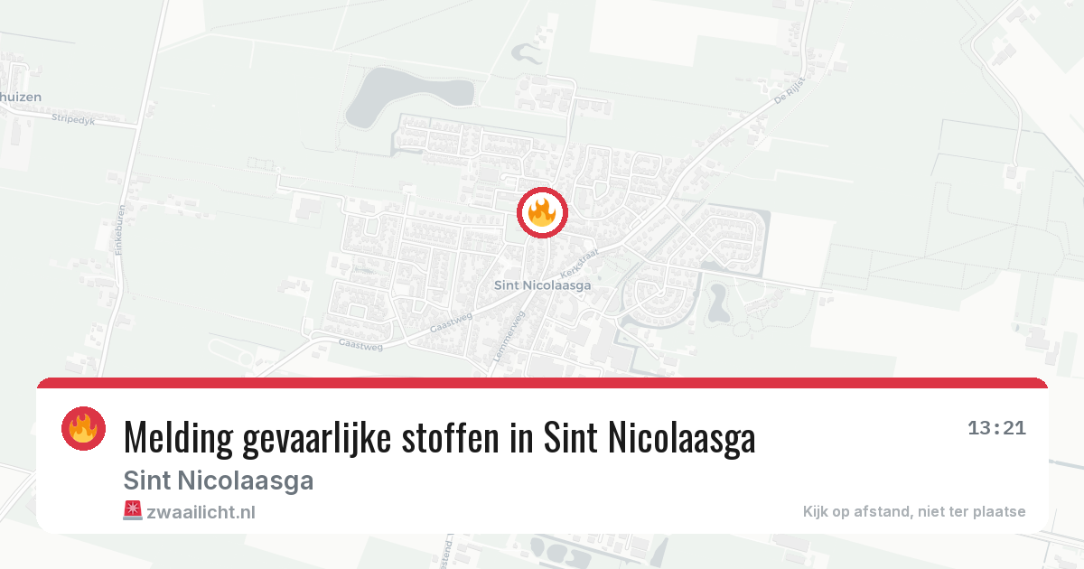 Melding gevaarlijke stoffen in Sint Nicolaasga — 29 jul 2026