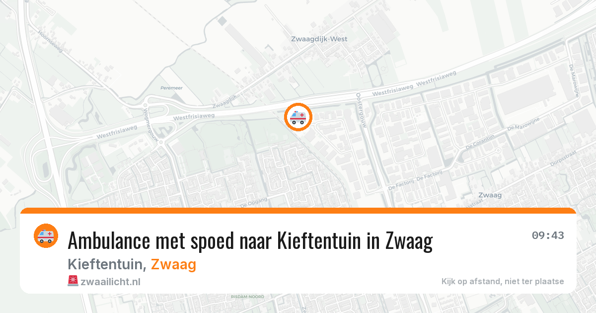Ambulance met spoed naar Kieftentuin in Zwaag — 8 jul 2026