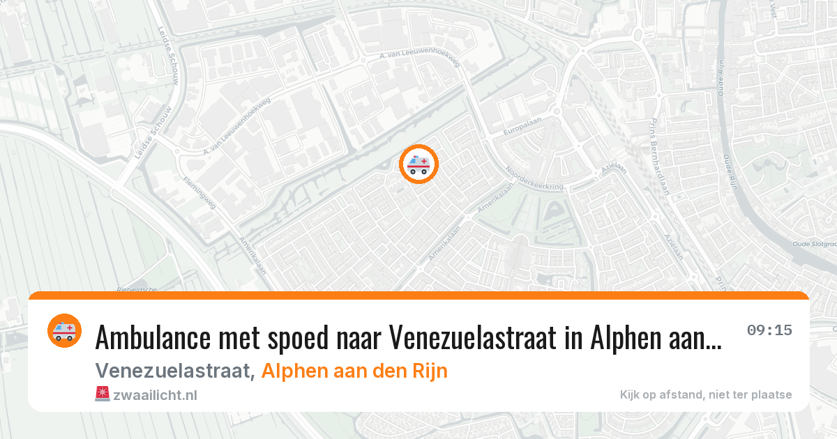 Ambulance met spoed naar Venezuelastraat in Alphen aan den Rijn — 11 feb 2026