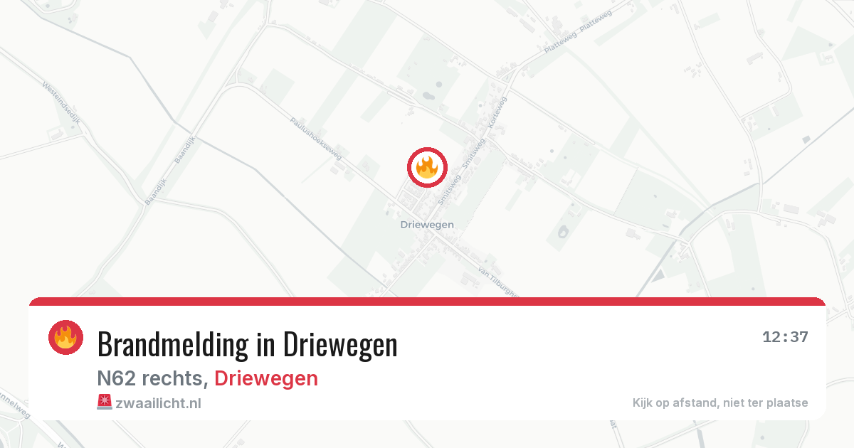 Brandmelding in Driewegen — 7 aug 2026