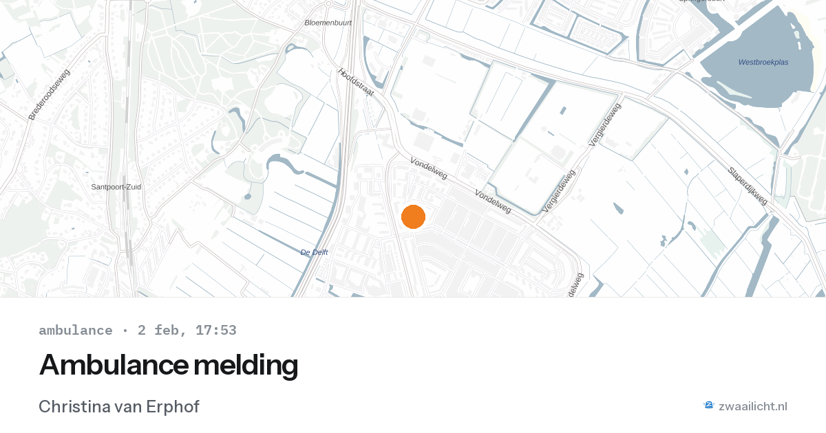 Ambulance melding — 2 feb 2026