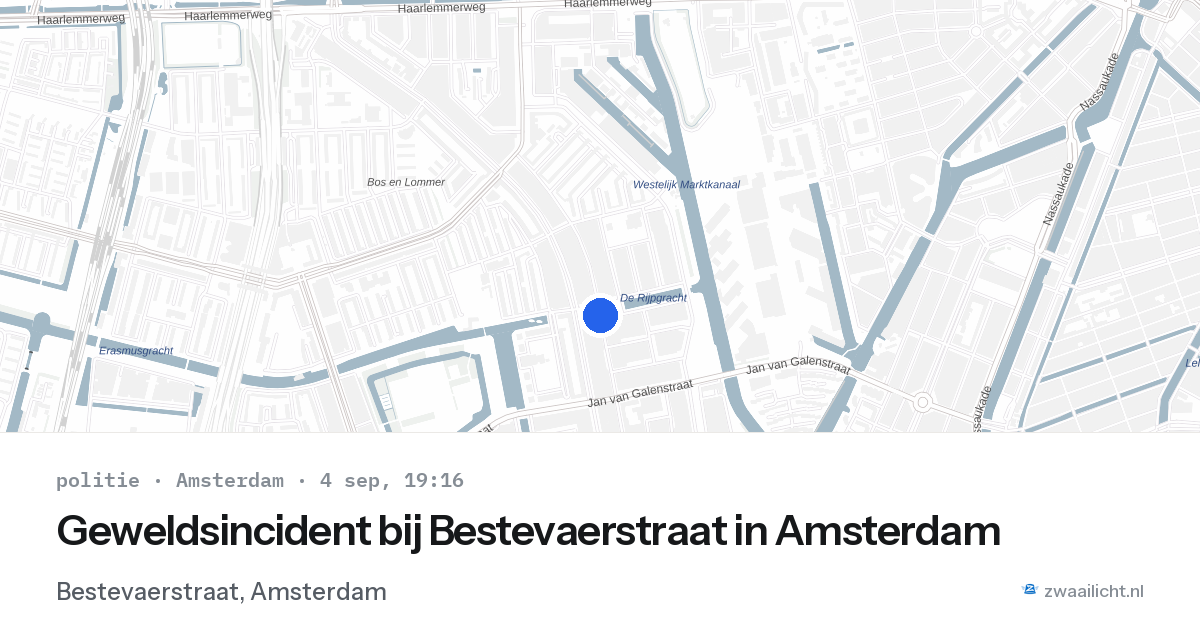 Geweldsincident bij Bestevaerstraat in Amsterdam — 4 sep 2026