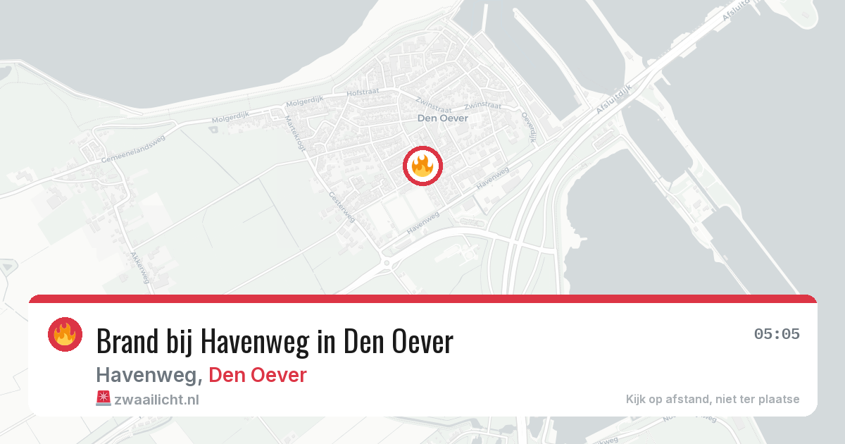 Brand bij Havenweg in Den Oever — 25 mrt 2026