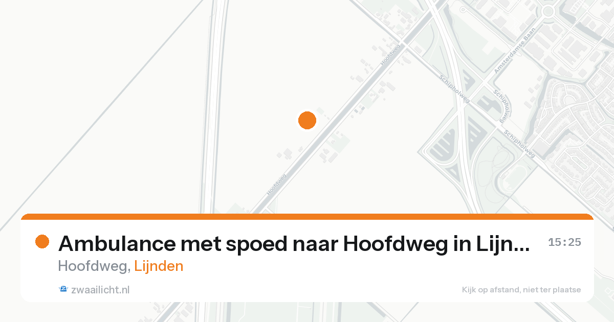 Ambulance met spoed naar Hoofdweg in Lijnden — 19 aug 2026