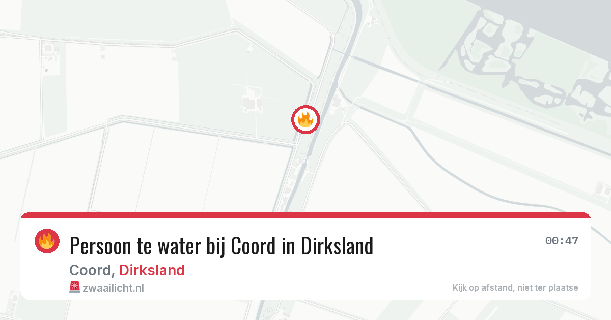 Persoon te water bij Coord in Dirksland — 19 jul 2026