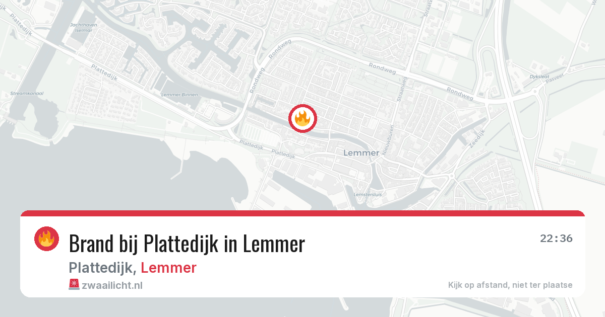 Brand bij Plattedijk in Lemmer — 4 jul 2026