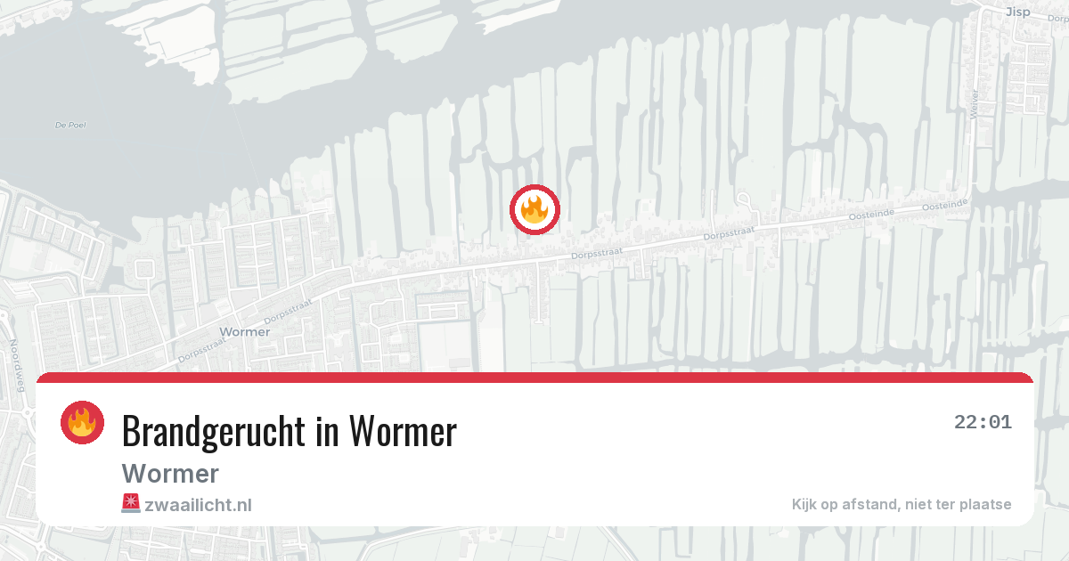 Brandgerucht in Wormer — 11 aug 2026