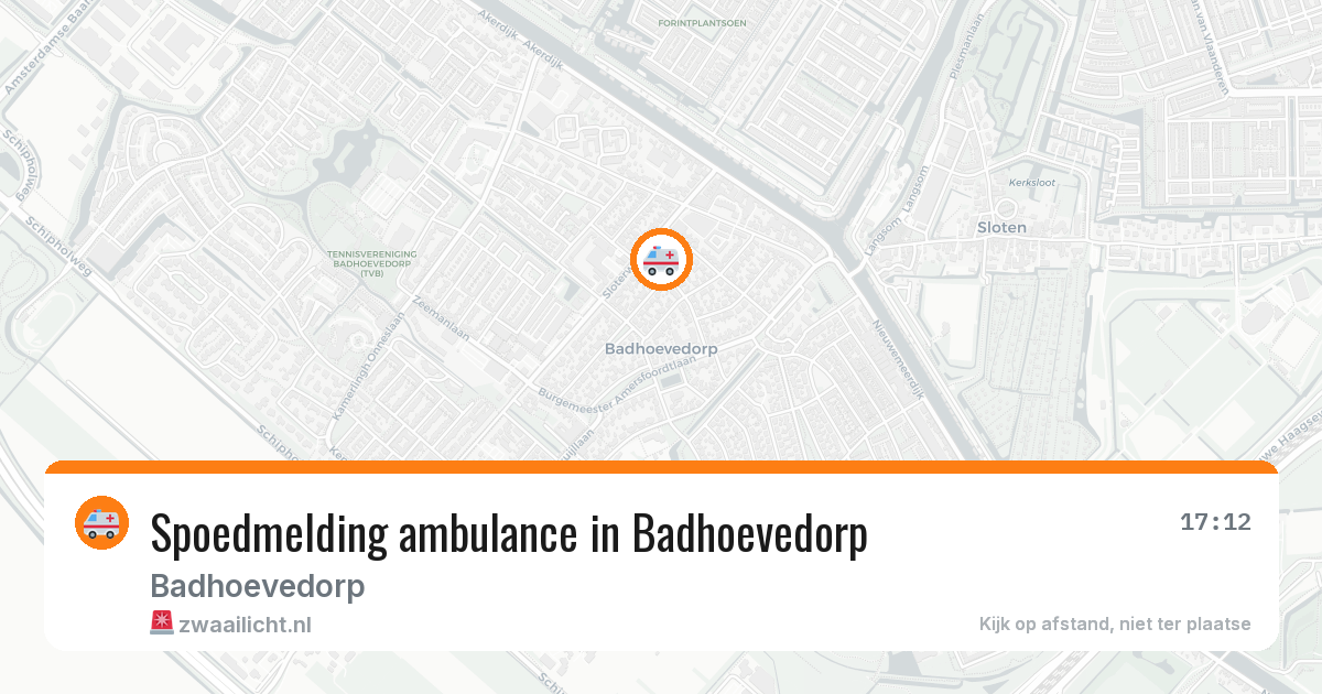 Spoedmelding ambulance in Badhoevedorp — 23 jan 2026
