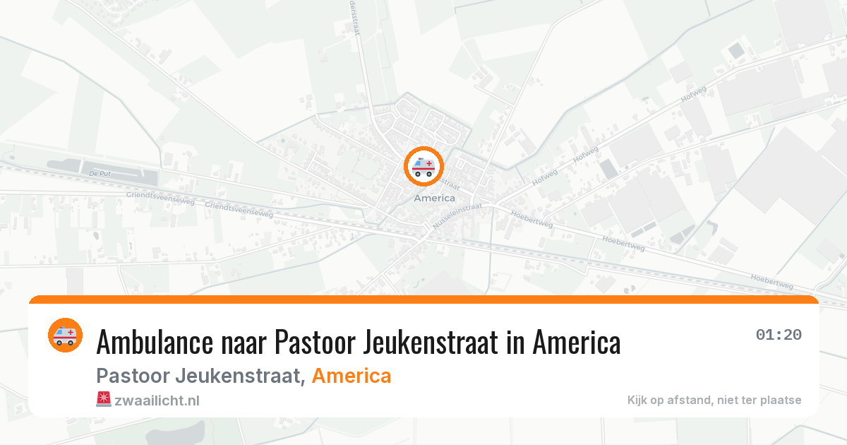 Ambulance naar Pastoor Jeukenstraat in America — 5 jul 2026
