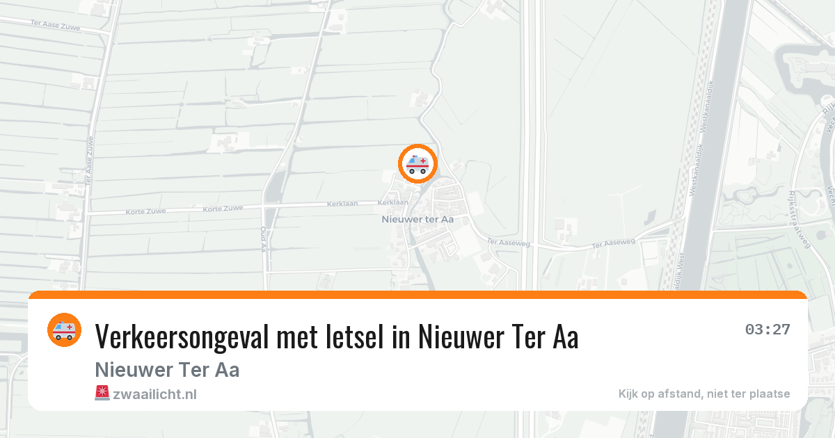 Verkeersongeval met letsel in Nieuwer Ter Aa — 27 jun 2026