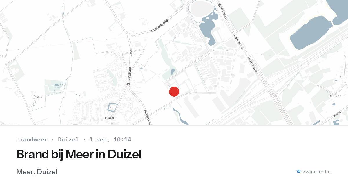 Brand bij Meer in Duizel — 1 sep 2026