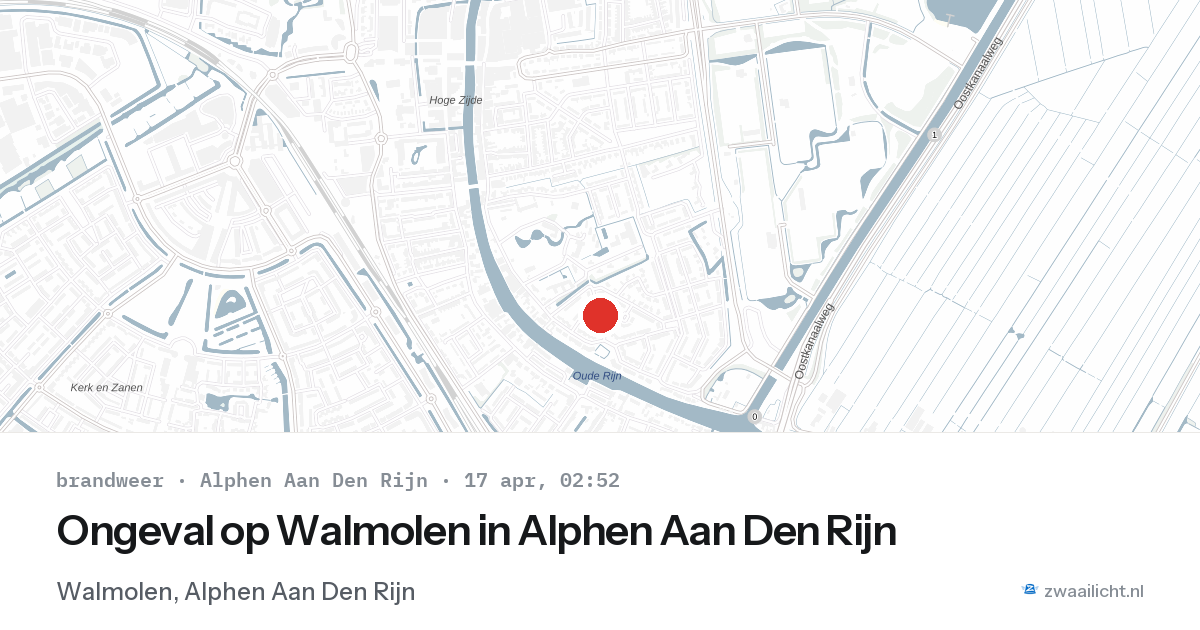 Ongeval op Walmolen in Alphen Aan Den Rijn — 17 apr 2026