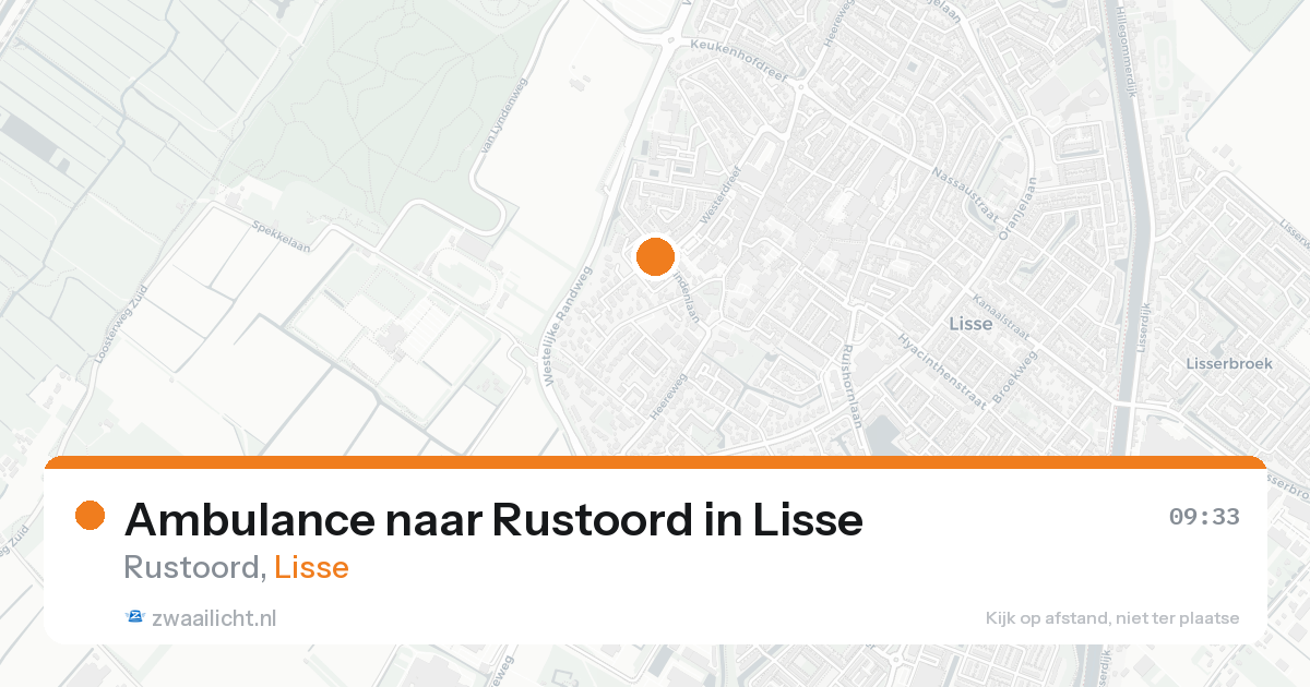 Ambulance naar Rustoord in Lisse — 24 aug 2026