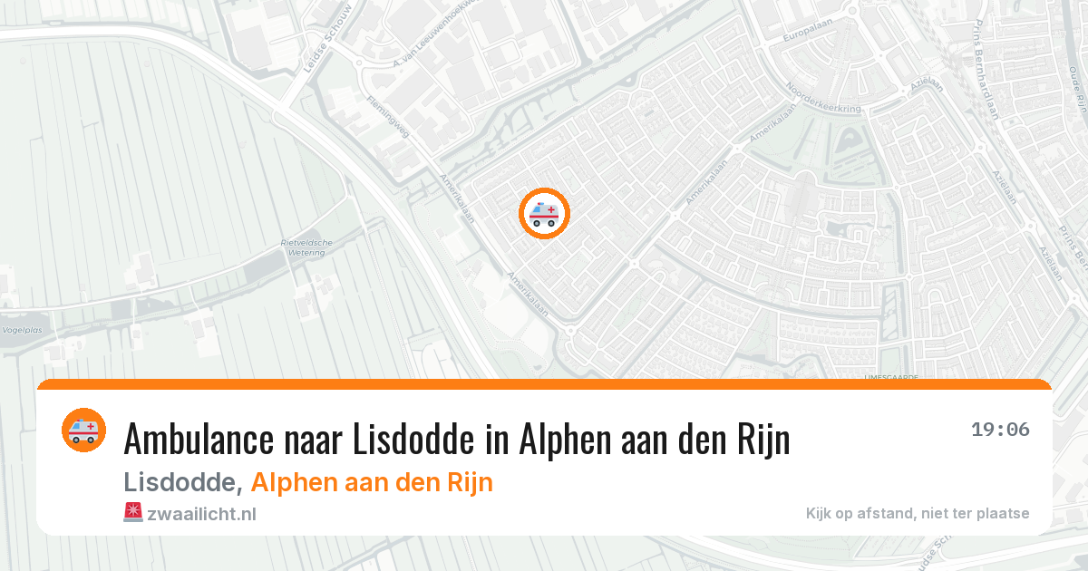 Ambulance naar Lisdodde in Alphen aan den Rijn — 12 aug 2026