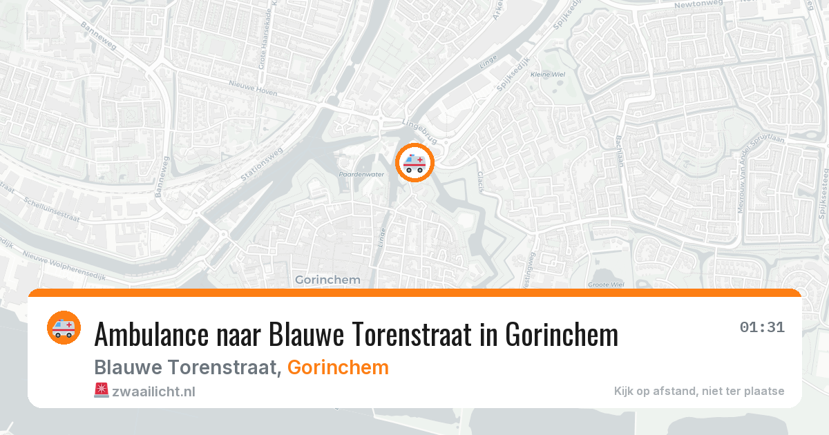 Ambulance naar Blauwe Torenstraat in Gorinchem — 23 jul 2026