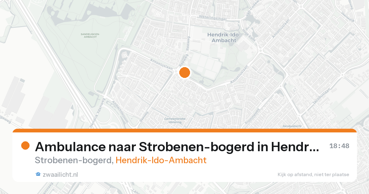 Ambulance naar Strobenen-bogerd in Hendrik-Ido-Ambacht — 22 aug 2026