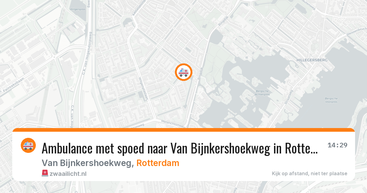 Ambulance met spoed naar Van Bijnkershoekweg in Rotterdam — 14 apr 2026