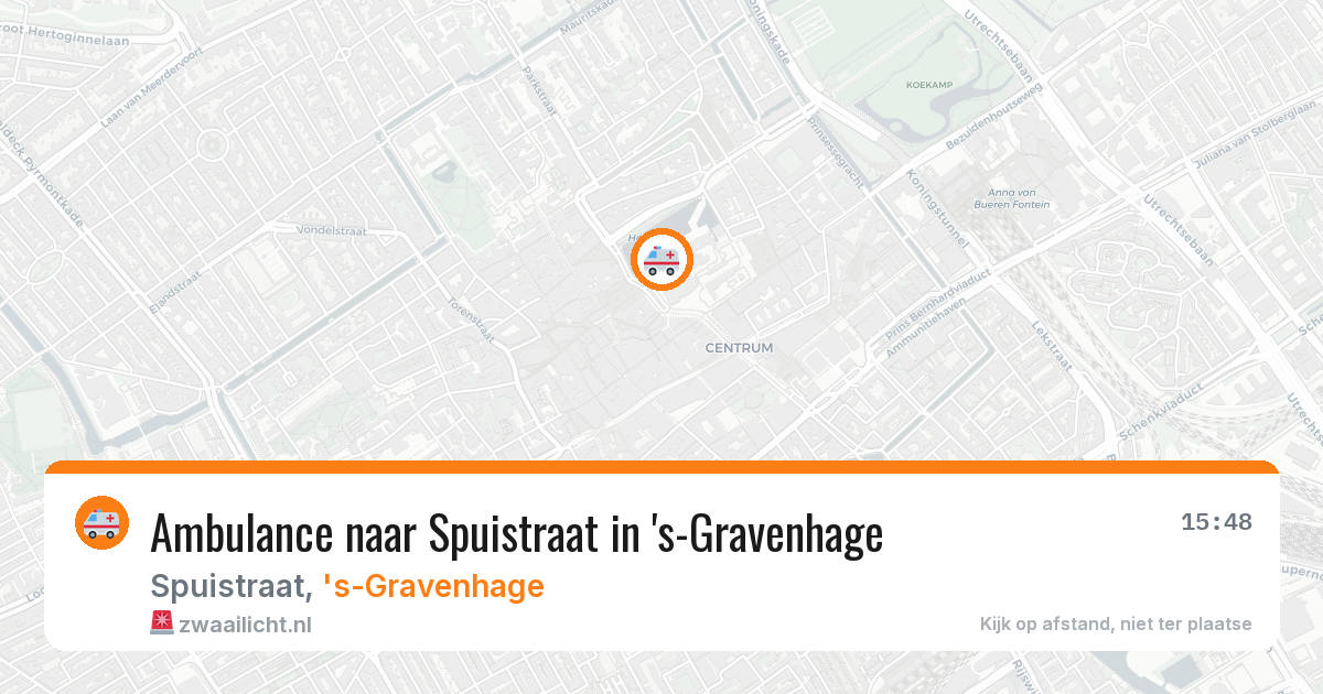 Ambulance naar Spuistraat in 's-Gravenhage — 21 mei 2026