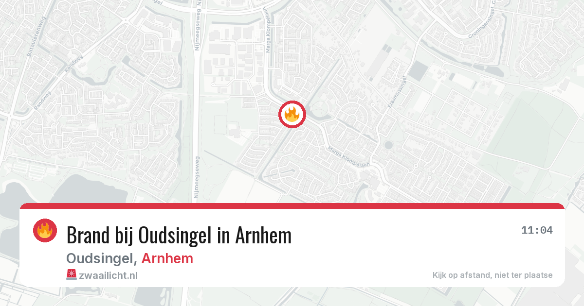 Brand bij Oudsingel in Arnhem — 9 jul 2026