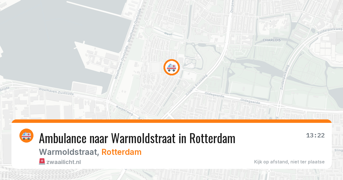 Ambulance naar Warmoldstraat in Rotterdam — 10 aug 2026