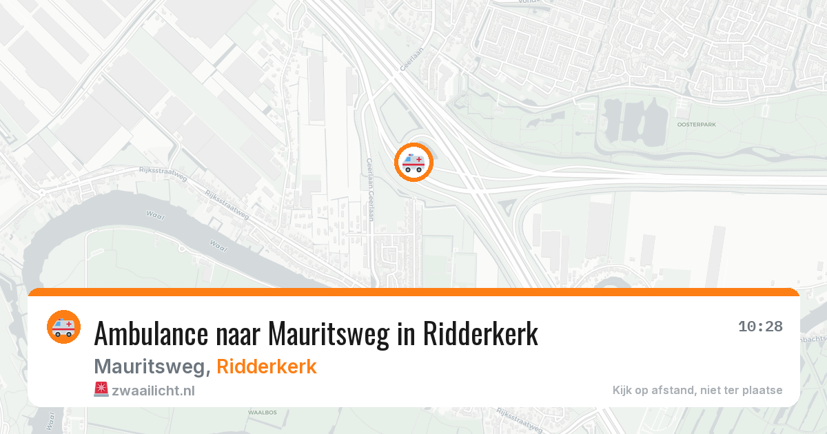 Ambulance naar Mauritsweg in Ridderkerk — 9 jul 2026