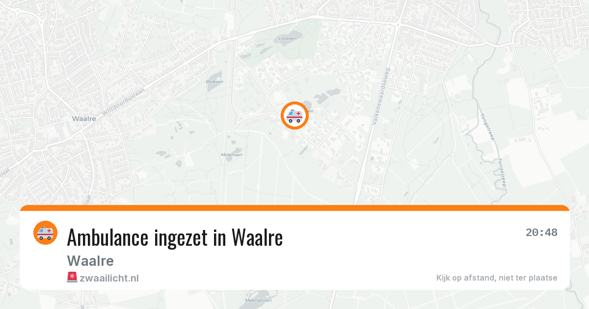 Ambulance ingezet in Waalre — 22 mei 2026