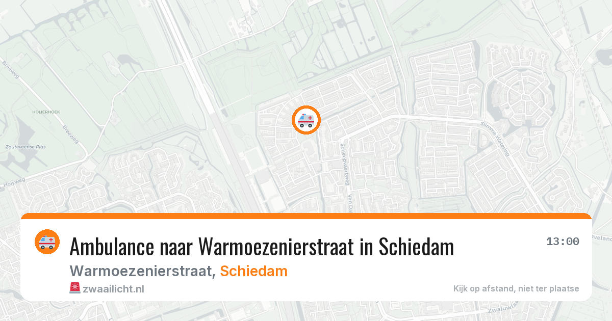Ambulance naar Warmoezenierstraat in Schiedam — 18 mei 2026