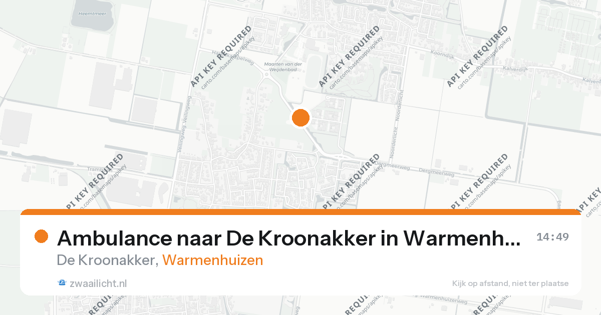 Ambulance naar De Kroonakker in Warmenhuizen — 24 aug 2026