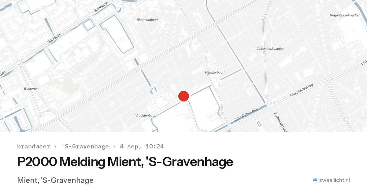 P2000 Melding Mient, 'S-Gravenhage — 4 sep 2026