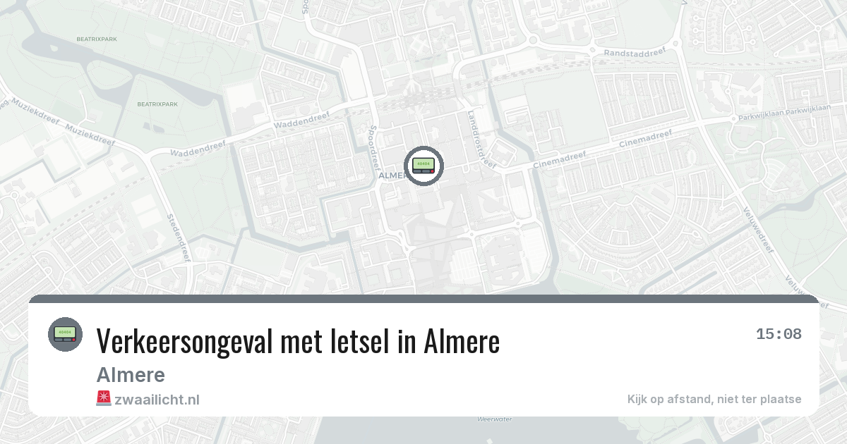 Verkeersongeval met letsel in Almere — 25 feb 2026